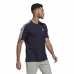 Pánske tričko s krátkym rukávom Essentials 3 bandas Adidas Legend Ink Modrá Tmavo modrá