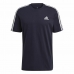 Pánske tričko s krátkym rukávom Essentials 3 bandas Adidas Legend Ink Modrá Tmavo modrá