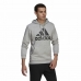 Толстовка с капюшоном мужская Adidas  Essentials Fleece Big Logo Серый