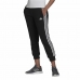 Dolge športne hlače Adidas Essentials Studio Lounge Cuffed 3 Stripes Dama Črna