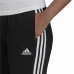 Dlhé športové nohavice Adidas Essentials Studio Lounge Cuffed 3 Stripes Dama Crna