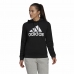 Moteriškasdžemperis su gobtuvu Adidas Loungewear Essentials Logo Juoda