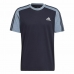 Kortærmet T-shirt til Mænd Adidas Essentials Mélange Mørkeblå