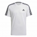 Herren Kurzarm-T-Shirt aeroready Adidas D2M Sport 3 Bandas Weiß