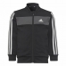 Otroška Trenirka Adidas Essentials Shiny 3 Stripes Črna