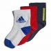 Kotníkové ponožky Adidas Multi Červená Modrá 3 párov Biela