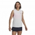 T-shirt til Damer uden Ærmer Adidas Muscle Run Icons Hvid