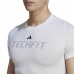 Heren-T-Shirt met Korte Mouwen Adidas techfit Graphic  Wit