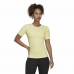 Γυναικεία Μπλούζα με Κοντό Μανίκι Adidas Techfit Training Κίτρινο