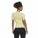 Γυναικεία Μπλούζα με Κοντό Μανίκι Adidas Techfit Training Κίτρινο