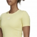 Dámske tričko s krátkym rukávom Adidas Techfit Training Žltá