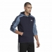 Vīriešu Sporta Krekls ar Kapuci Adidas Mélange French Terry Tumši zils
