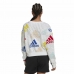 Sieviešu Sporta Krekls bez Kapuča Adidas Essentials Multi-Coloured Balts
