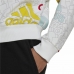 Naisten huputon collegepaita Adidas Essentials Multi-Coloured Valkoinen