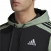 Férfi kapucnis pulóver Adidas Essentials Mélange French Terry Fekete