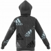 Vaikiškas džemperis su gobtuvu Adidas Performance Tamsiai pilka