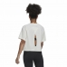 Kortarmet T-skjorte til Kvinner Adidas Aeroready Wrap-Back Hvit