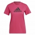 Koszulka z krótkim rękawem Damska Adidas Designed 2 Move Logo Fuksja