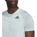 Ανδρική Μπλούζα με Κοντό Μανίκι Adidas Club Tennis 3 Stripes Λευκό