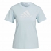 Kortarmet T-skjorte til Kvinner Adidas Move Logo Sport Cyan