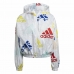 Sportjack voor dames Adidas Essentials Multi-Colored Logo Wit