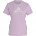 Kortærmet T-shirt til Kvinder Adidas Primeblue Blomme