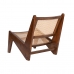 Fotelj DKD Home Decor Naraven Temno rjava Tik 60 x 77 x 71 cm