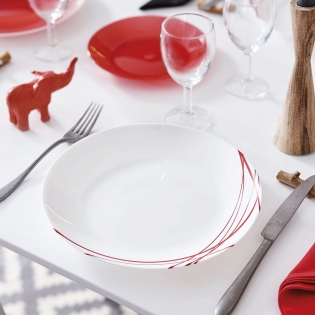 Assiette plate en verre 25 cm Pampille - La Table d'Arc