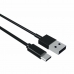 USB A uz USB C Kabelis Contact (1 m) Melns