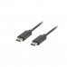 Kaabel USB C Lanberg 480 Mb/s Must