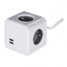 Cube multiplugs Allocacoc PowerCube Extended USB E(FR) (3 m)