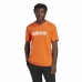 Vīriešu Krekls ar Īsām Piedurknēm Adidas  Essentials Embroidered Linear Oranžs