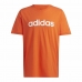 Pánské tričko s krátkým rukávem Adidas  Essentials Embroidered Linear Oranžový