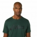 Herren Kurzarm-T-Shirt Asics Big Logo Dunkelgrün