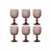 Set di Bicchieri Home ESPRIT Rosa Cristallo 240 ml (6 Unità)