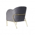 Кресло DKD Home Decor 8424001802135 Серый Позолоченный Металл полиэстер (70 x 75 x 86 cm)