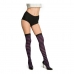 Costume Stockings My Other Me Stripes Black Purple (One Size)