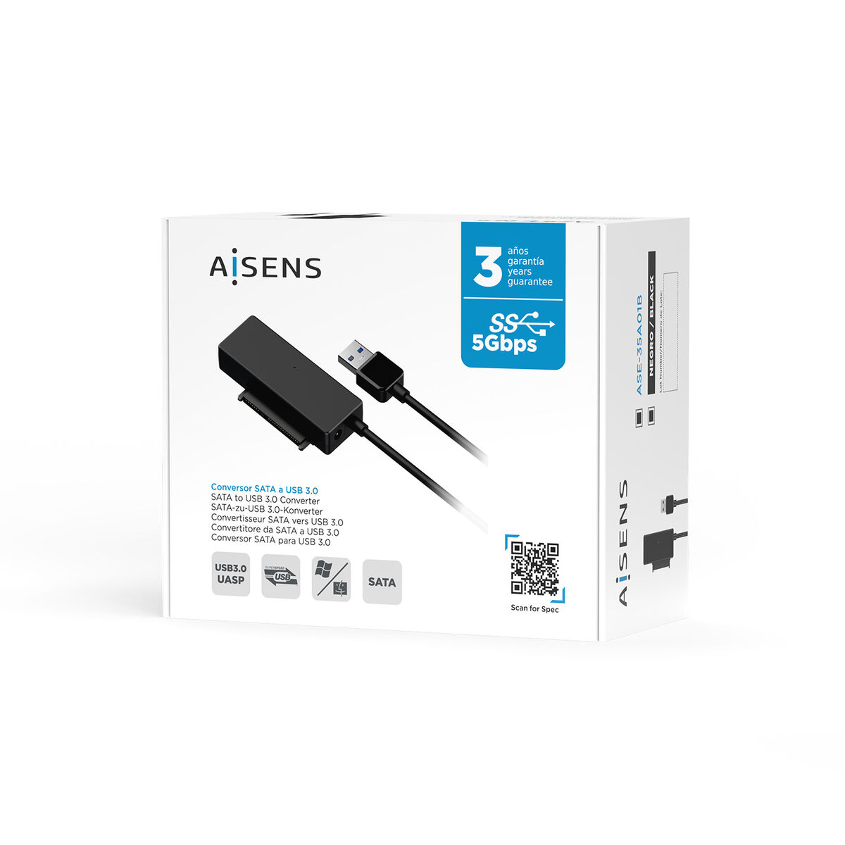 USB-adapter til SATA til harddisk Aisens ASE-35A01B
