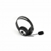 Headphones with Microphone CoolBox COO-AUM-01 Black Black/Silver