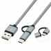 Kábel USB na Micro USB a USB C CoolBox COO-CAB-U2MC-GR     