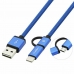 Кабел USB към Micro USB и USB C CoolBox COO-CAB-U2MC-BL     