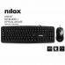 Toetsenbord en muis Nilox NXKME000003 USB Zwart Qwerty Spaans