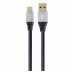 Kabel USB A naar USB C DCU Zwart (1,5M)