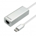 Adaptér USB na Ethernet Aisens A109-0341 Striebristý 15 cm