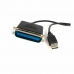 Kabel USB naar Parallelle Poort Startech ICUSB1284 1,8 m
