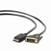 Adaptador DisplayPort a DVI GEMBIRD CC-DPM-DVIM-6 1080 px 1,8 m Negro 1,8 m