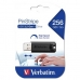 USB Memória Verbatim PinStripe 3.0 Fekete 256 GB