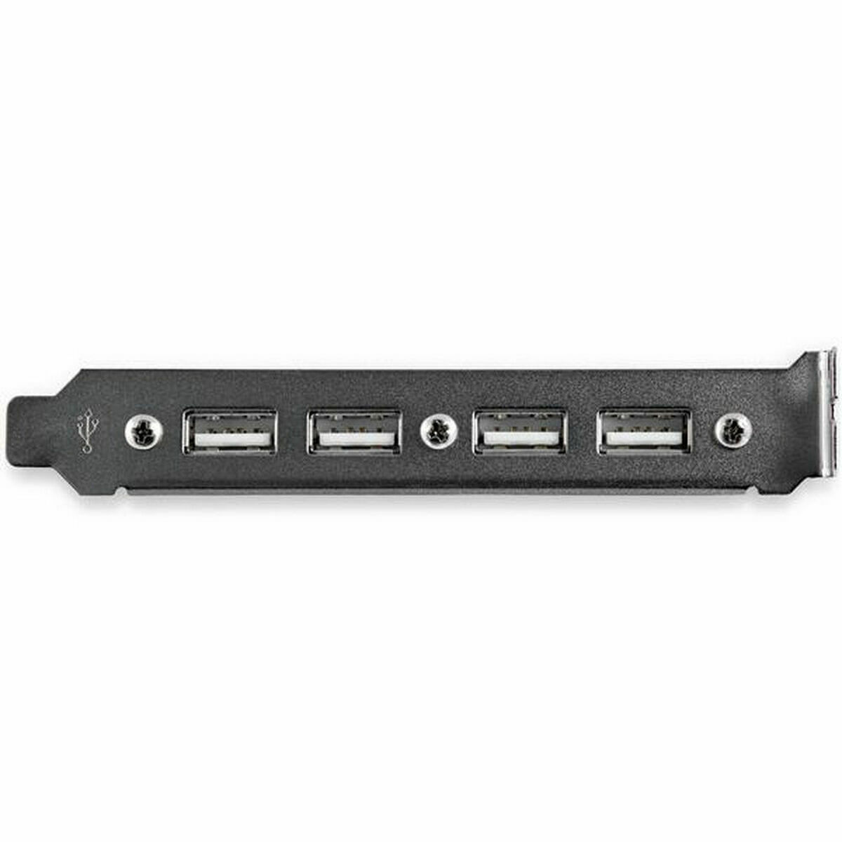 Support Mural NanoBracket Startech USBPLATE4 USB 2.0 Blanc