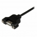 USB-kaabel USB M Startech USBPNLAFAM1 Must 30 cm