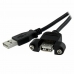 USB Cable USB M Startech USBPNLAFAM1 Черен 30 cm